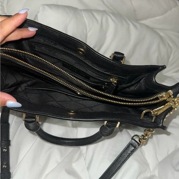 Michael Kors Black and Gold Chain Shoulder Bag - Picture 3 of 4